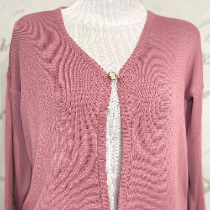 Kardigan Wanita Model Kancing Satu Knitwear crop  knit clarissa Cardigan Atasan 1