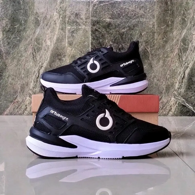 Ortuseight Sepatu Running Hyperglide black White / Sepatu Lari / Sepatu Running Pria / Wanita UNISEX Outdoor 4