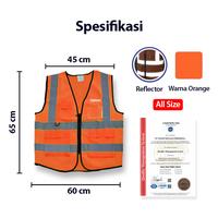 Gambar Rompi Safety Proyek Reflective Tonata / Rompi Proyek / Rompi Kerja Orange dari Tonata Indonesia Kab. Tangerang 2 Tokopedia