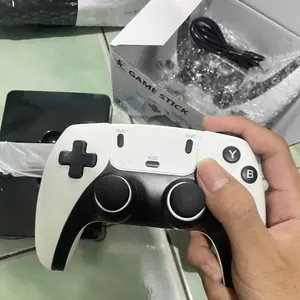 S MOON 120P Game Stick - 40.000+ Games - Kontroler Kabel & Nirkabel - Model GAME 120P   - Output HDMI 4K - Memori 64GB - Kontroler Double Stick - Cocok untuk TV, Komputer, Proyektor - Tanpa WiFi - 100% Original