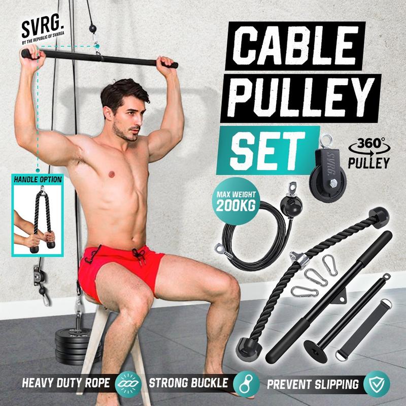 Svarga Cable Pulley Set - Home Gym Pulley Cable Machine - Tricep Bicep 0