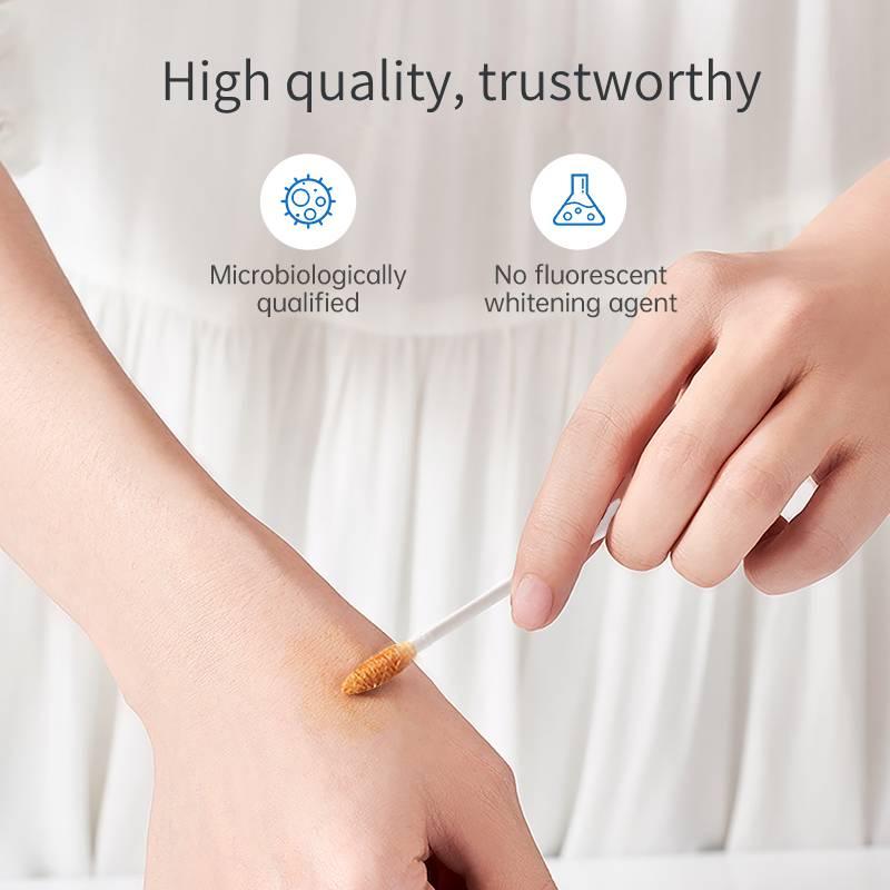 Tăm Bông, 300 Số Lượng, Dành Cho Da Nhạy Cảm, Matern ' Ella Trắng, Hai Đầu, Với Que Giấy, Mềm Mại Và Nhẹ Nhàng, Mũi Nhọn Và Tròn, Thích Hợp Sử Dụng Hàng Ngày 4