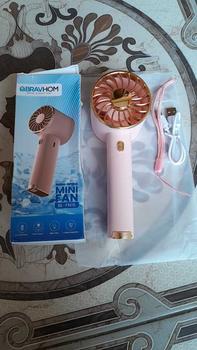 Product Review of (COD)Bravhom Kipas Angin Mini Portable 3IN1 Aromaterapi 3 Kecepatan Lampu Warna Warni Phone Holder FN16 from n**a 0