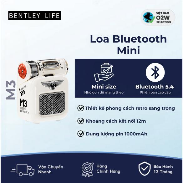   SIÊU SALE  Loa bluetooth BENTLEY M3 Kích thước siêu nhỏ gọn Công nghệ bluetooth 5.4 Thiết kế sang trọng - Chính hãng bảo hành 6 tháng 