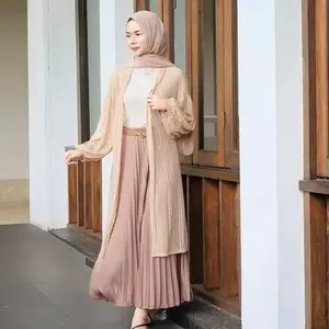 Outer Brokat Cardigan Wanita Kekinian Lengan Balon Premium Desain Elegan Cocok untuk Kondangan dan Berbagai Kesempatan