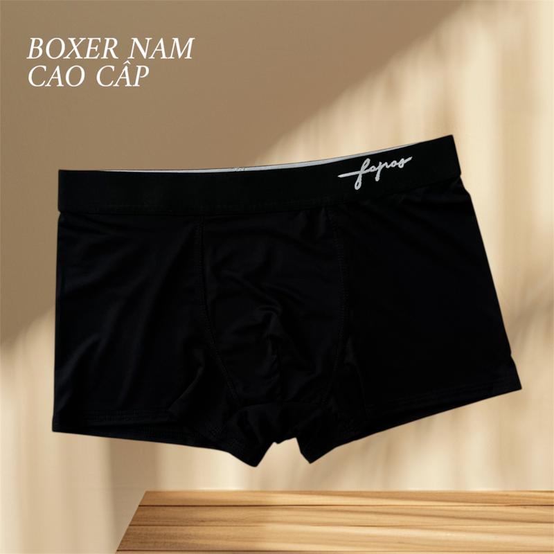   LẺ 1 CHIẾC ĐEN CAO CẤP   QUẦN SỊP THUN LẠNH CO GIÃN THOÁNG MÁT Boxer Quần Boxer Nam Menswear 