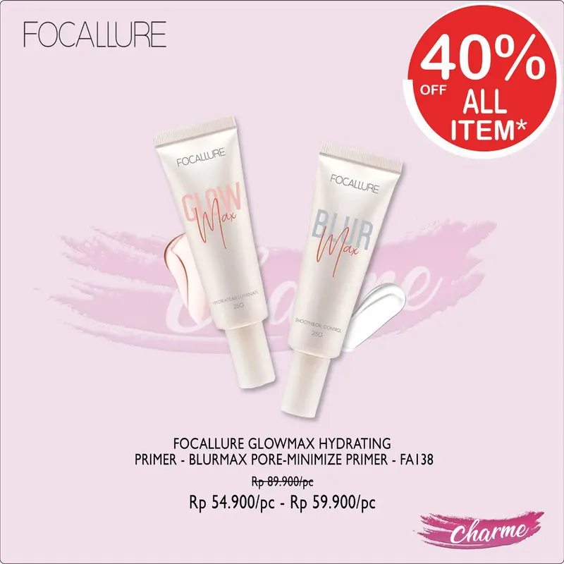 (READY & ORI) Focallure Blurmax And Glowmax Pore-minimize Primer FA138 FA 138 0