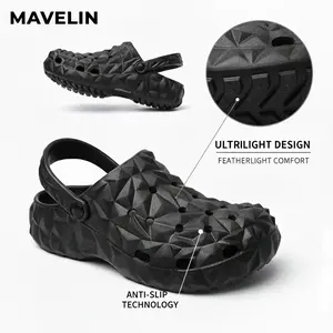 MAVELIN Jevera Geometric Clog Sandal Slop Kasual Pria Wanita Dewasa Eva Baim Kodok Klasik Anti Slip Shoes Selop Karet Anti Air Fleksibel Ringan Sendal Ultralight Design Anti-Slip Technology