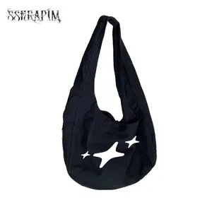 Sserapim - Blind Tsunobag / Boho Crossbody Bag Slingbag Canvas Unisex Totebag Skena Y2K Casual Kanvas Hitam Pria