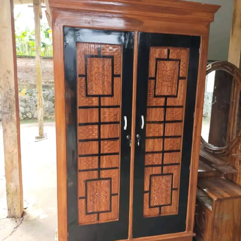 lemari kayu jati 2pintu minimalis Furniture 1