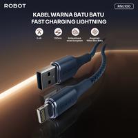Gambar ROBOT Kabel Data Fast Charging Type RN Panjang 100cm 2.4A - ROBOT Data Cable RNL100 Blue Original (Bisa COD) Garansi Resmi 1 Tahun - Produk Original dari ROBOT Lifestyle Indonesia Kab. Tangerang 3 Tokopedia
