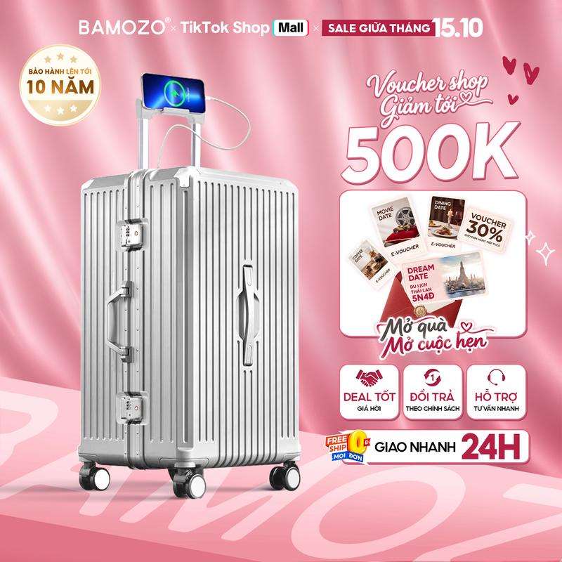 [SALE LỚN] Vali Đi Du Lịch Bamozo Ultrapack Khung Nhôm Size 22/24/28 Cao Cấp Bịt 4 Góc Chống Va Đập, Tăng 30% Sức Chứa Bảo Hành 10 Năm, Vali Khung Nhôm Hành Lý Ký Gửi Về Quê, Đi Du Học, Công Tác _Ultrapack