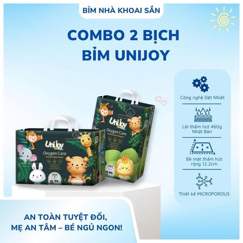   COMBO 2 BỊCH KÈM QUÀ  Tã bỉm Unijoy Oxygen Cao cấp cho các bé từ sơ sinh 0 - 25kg đủ size từ NB - 4XL Cho Bé 
