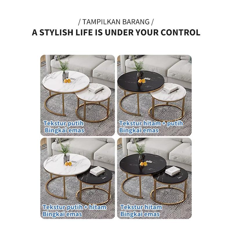 COD Meja Tamu Meja Kopi 2-In-1Meja Motif Marble Minimalis Meja Ruang Tamu Dapat Dikombinasi Bebas Meja Bulat sederhana Living Room Center Table Coffee Table Meja Sudut Meja penyimpanan COD Meja Tamu Meja Kopi 2-In-1Meja Motif Marble Minimalis Meja Ruang Tamu Dapat Dikombinasi Bebas Meja Bulat sederhana Living Room Center Table Coffee Table Meja Sudut Meja penyimpanan