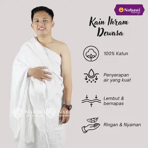 Kain Ihram Pria Baju Ihrom Pria Perlengkapan Haji dan Umroh Nabawi Sidoarjo