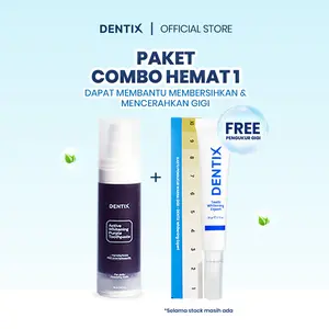 [Ramadhan Special Bundle] DENTIX Whitening Set [Combo 1] - Teeth Whitening Expert 20g & Active Whitening Purple Toothpaste 30ml - Perawatan Gigi Cerah