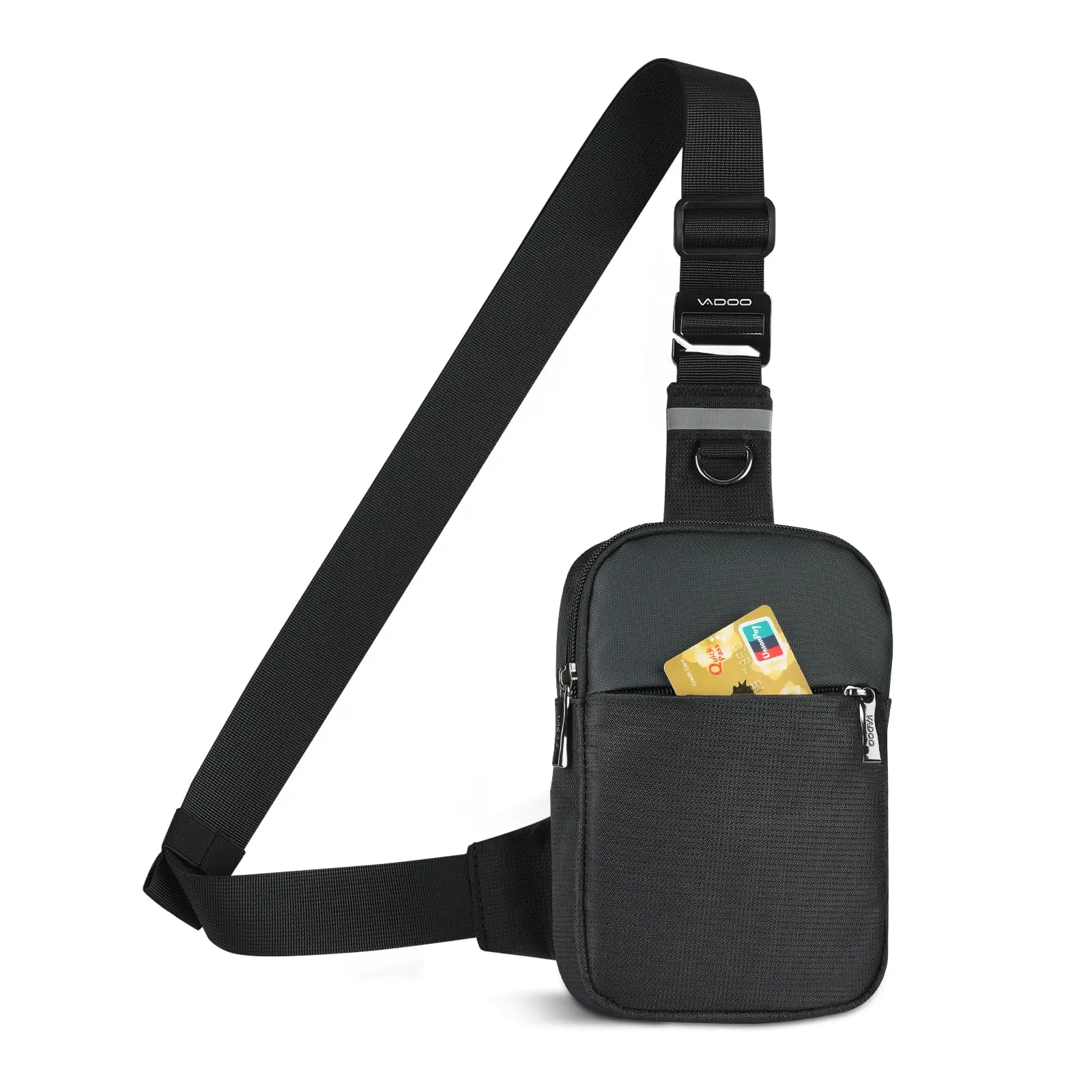 Small Sling Bag Cross Body Chest Shoulder Bag for Men Women - FRID Blocking Pocket and Adjustable Straps Crossbody Bag, Water Resistant Bum Bags for Runner Workout Hiking Cycling Travelling