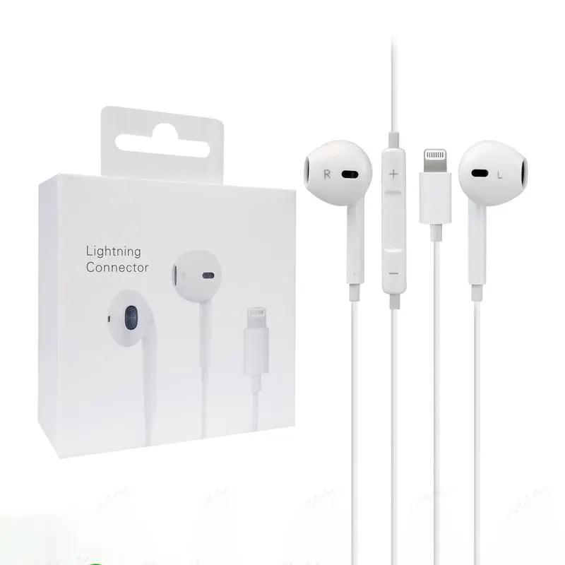 Non Bluetooth Headset Earphone Gaming Handsfree Lightning ip X Headset IP X/XS/XR/11/12/13 Basic Putih Green