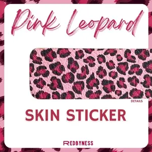 Redbyness| Stiker Kulit Sintetis Pink Leopard Series Perlindungan Optimal Desain Elegan Bahan Tahan Lama Perekat 3M Kuat