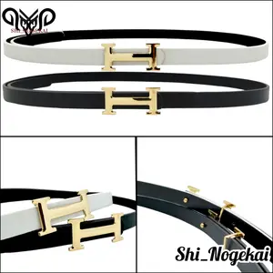 Sabuk wanita ban kecil JUMBO  model cantol fashion casual belt hitam