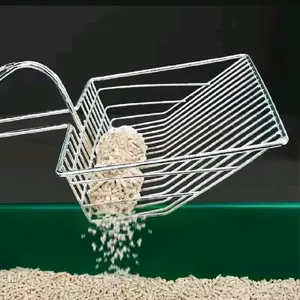 Skop Pasir Kucing / Sekop Kotoran Kucing / Serokan Kucing Serok Bak Kucing Pasir Kucing / Logam Pup Kotaran Kucing Lebih Besar