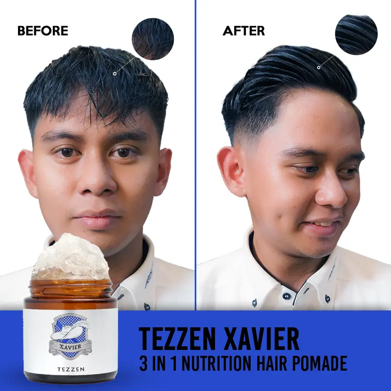 Tezzen Xavier Water Based Pomade - 3 in 1 Nutrition Hair Pomade - with Aloe Vera, Ginseng & Green Tea 7