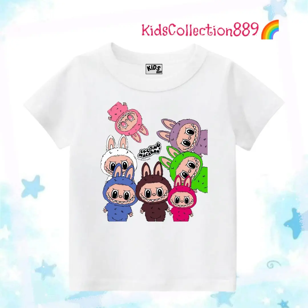 Kids889 Baju Kaos anak gambar monster bubu Exciting Viral Fashion