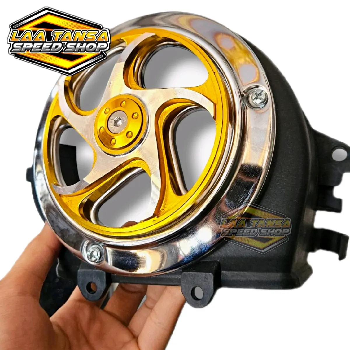 Set Radiator Cover Spinner Kipas Model Sabit untuk Motor Honda Beat Karbu 2012 Motorcycle