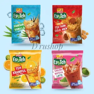 Es Teh Poci Pandan Vanilla Selasih - Teh Tarik Gula Aren - Teh Krampul - Sakura Matcha Latte 10pcs