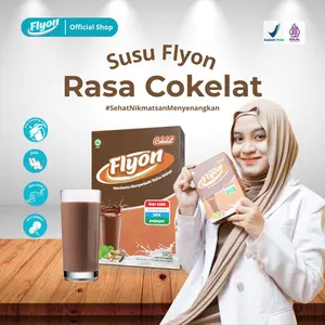 Flyon Susu Flyon Dewasa Sehat Alami BPOM Varian Cokelat Bubuk Kambing Etawa Milk Dairy Rasa Cokelat Teruji Terverifikasi BPOM TR213252641