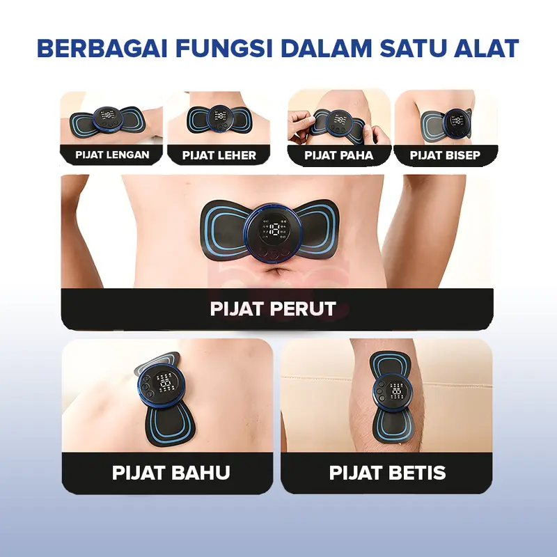 【BEC】Alat Pijat Punggung EMS Alat Pijat Leher Elektrik Alat Terapi Pinggang Akupunktur Pengisian Meningkatkan Sirkulasi Darah Meredakan Sakit 3