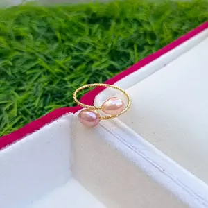 Lulu Pearl Mutiara Lombok  - CR38 - Cincin Rhodium Mutiara Air Tawar Asli