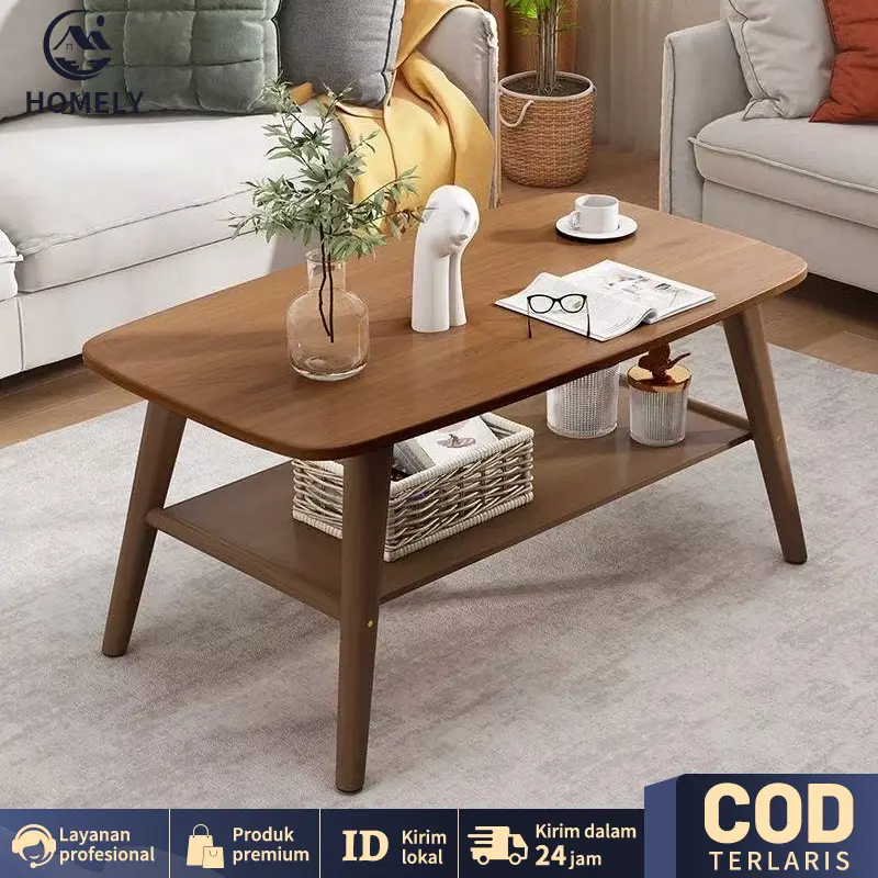 COD Meja Tamu Meja Kopi  2 Tingkat Meja Kamar Meja Ruang Tamu Meja Makan Meja Tengah Rumah Meja Minimalis Meja Persegi Kayu Coffee Table Meja Samping Meja Multifungsi Modern Furniture