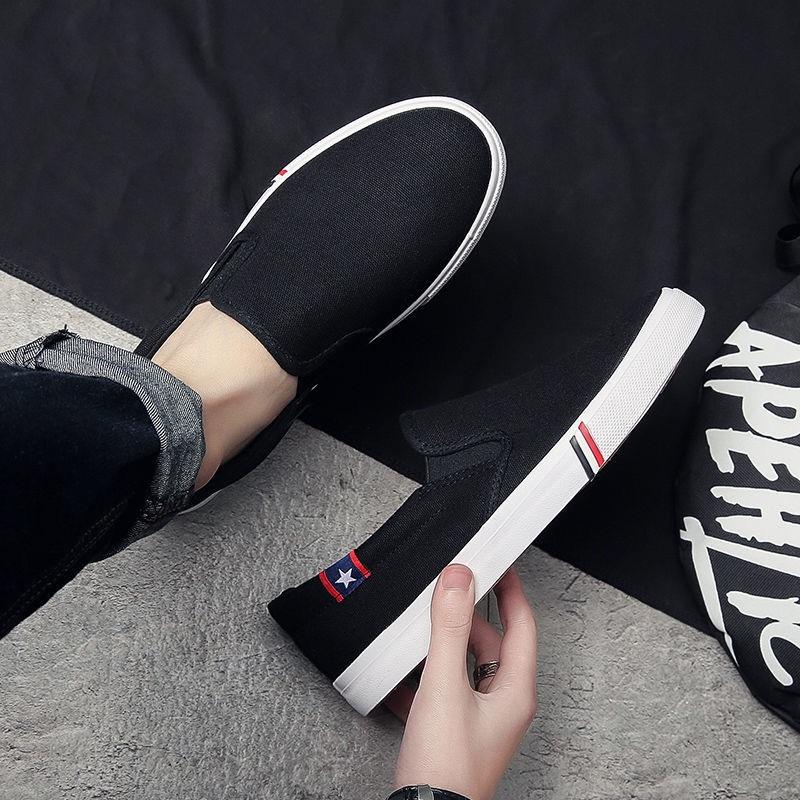 Keeping Sepatu Slip On Pria Original Sepatu Hitam Cowok Sneakers Slop Wakai Spatu Kasual KSC406 7