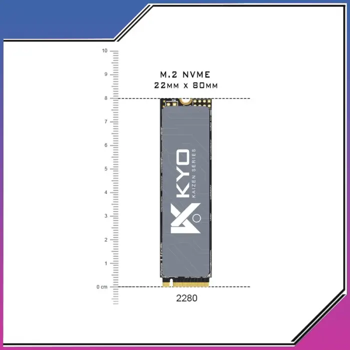 SSD + Instalasi OS KYO Kaizen NVMe PCIe Gen3 2280 128GB 1