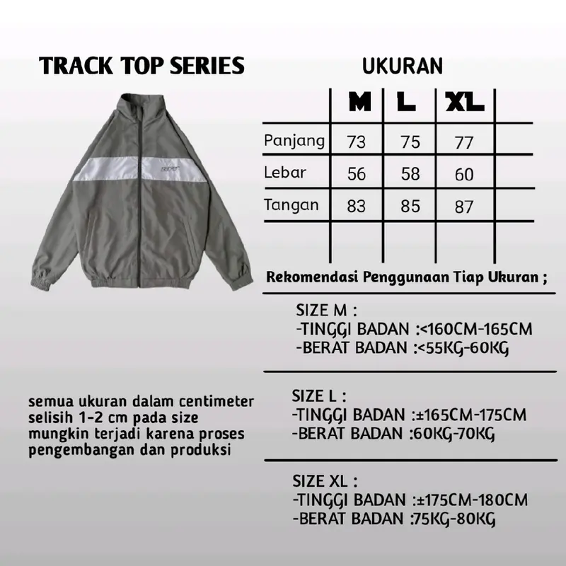 ZEY'S Jaket Tracktop Parasut Pria Wanita Jaket Tracksuite Windbreaker Jaket Running Sport Distro Pakaian Size XXL Olahraga 6