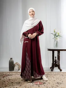 JILBRAVE Luzi Dress Gamis Cheongsam Embroidery Elegant Modest