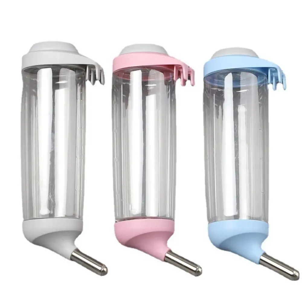 Pet Water Drinker 350/500 ML Rabbit Water Dispenser Automatic Detachable Cat Drinking Bottle Plastic Pet Hanging Water Bottle for Rabbits Cats Guinea Pig