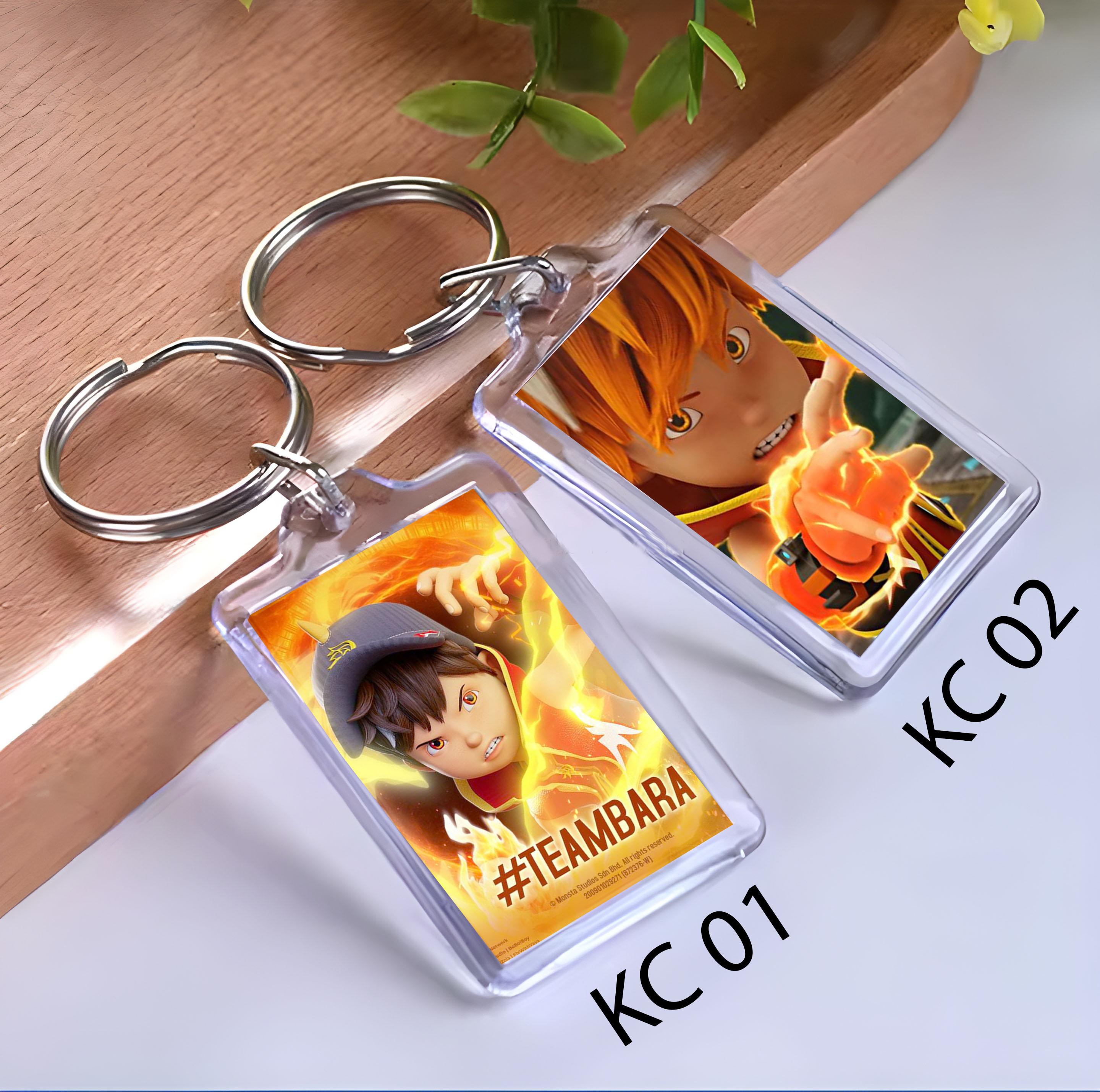 Keychain kartun Boboiboy BLAZE/API - Ganci Boboiboy API- Gantungan Kunci - Boboiboy BLAZE