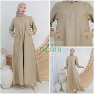 Gamis Saku Depan variasi bahan Madinah bh riZAru