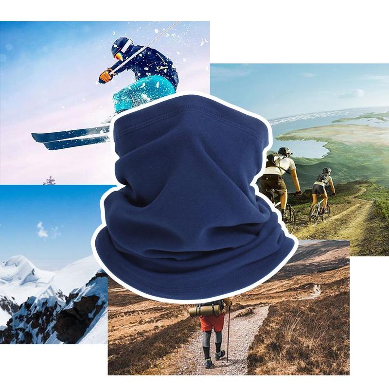 Outdoor Men Women Windproof Polar Fleece Thermal Tube Scarf Magic Cycling Scarf Neck Warmer Half Face Mask 6
