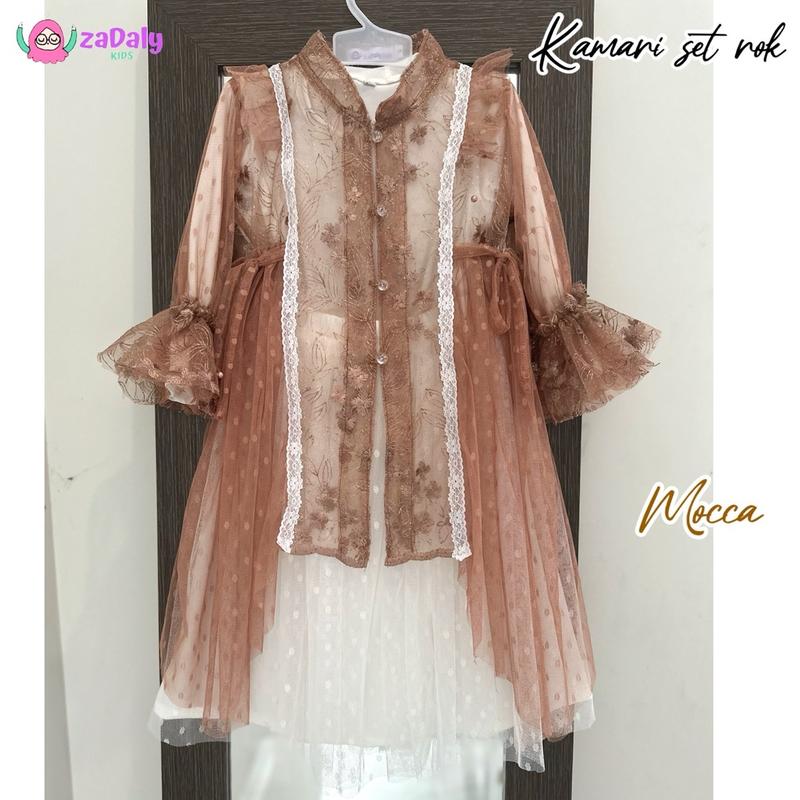 KAMARI set rok anak ice blue,burgundy,set gaun anak,set rok anak lebaran.,kebaya anak,gamis lebaran anak kekinian usia 2-15 tahun Setelan Muslim anak Panjang 4