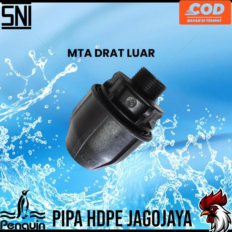 Male Thread Adaptor Drat Luar Ukuran 20mm X 1/2 Inch Original 100% baru 5