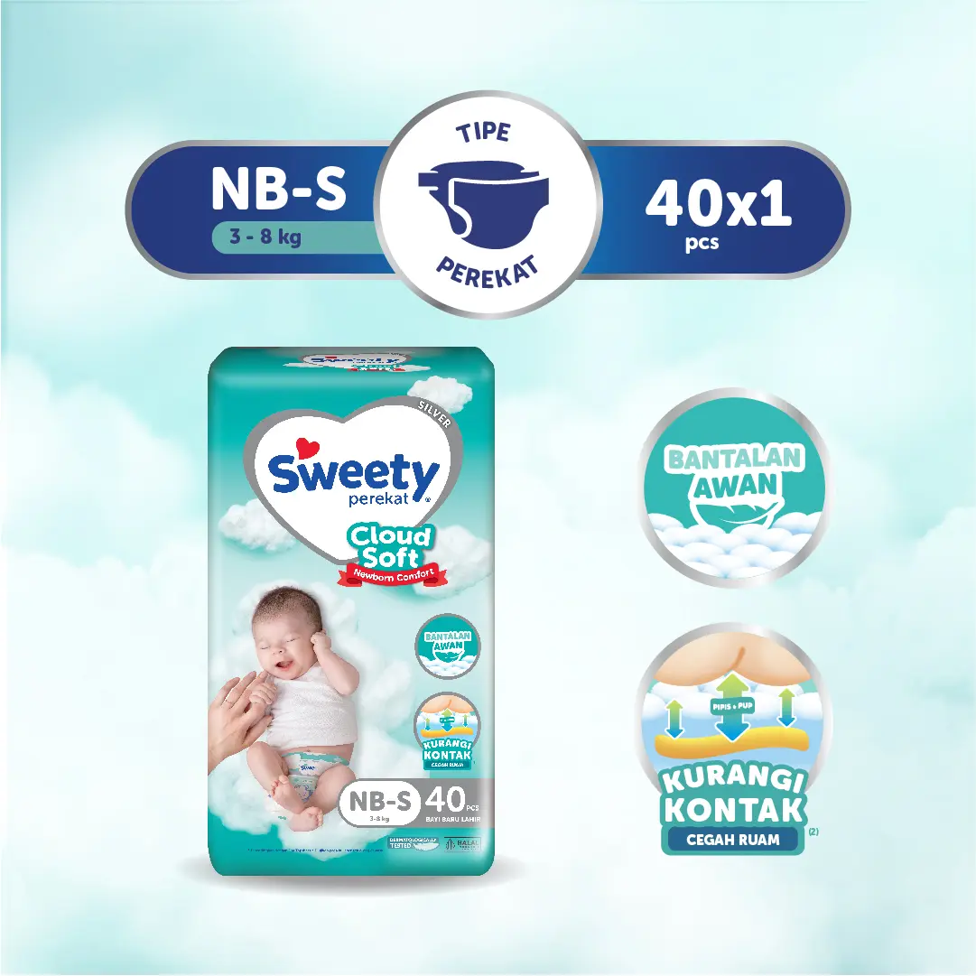Sweety Silver Cloud Soft Comfort NB-S 40s