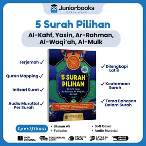 5 Surah Pilihan - Al Kahfi, Yasin, Al Mulk, Ar Rahman, Al Waqiah - Buku Quran Mapping  - Ummul Qura
