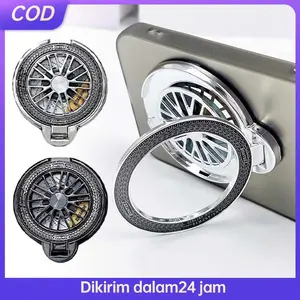 Dudukan HP Cincin Gyroscopic Rotasi / Ring Holder 360° Stabil / Phone Stand Magnetik Universal