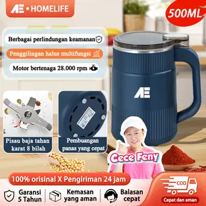 AE Blender Bumbu Dapur / Grinder Kopi Elektrik / Blender Chopper 500ML Biji Kopi / Kedelai / Cabai Penggilingan Multifungsi mini copper cosmos blender blender 1 set lengkap AE Blender Bumbu Dapur / Grinder Kopi Elektrik / Blender Chopper 500ML Biji Kopi / Kedelai / Cabai Penggilingan Multifungsi mini copper cosmos blender blender 1 set lengkap