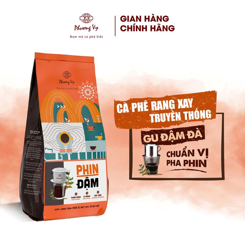 Cà Phê Truyền Thống Phin Đậm 500g, cafe thơm nồng, hậu đậm bán quán/takeaway, Phương Vy Coffee