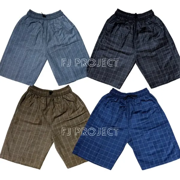 TARTAN PANTS 100rb dapat 4pcs Celana Pendek Pria Dewasa Distro Motif Kotak Trendy Casual Santai 3