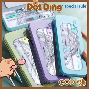 [DOTDING] 7Pcs Set Penggaris Ujian & Kantor - Set Alat Ukur Lengkap Untuk Sekolah/Kantor Ujian Penguasa Khusus Kantor Sekolah Alat Tulis